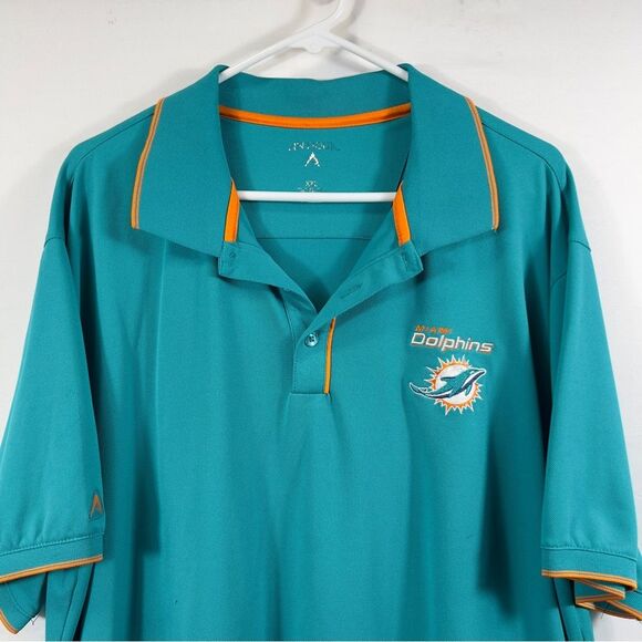 Miami Dolphins Antigua Polo NFL Football Sports Performance Solid Shirt 0700 - Picture 2 of 10